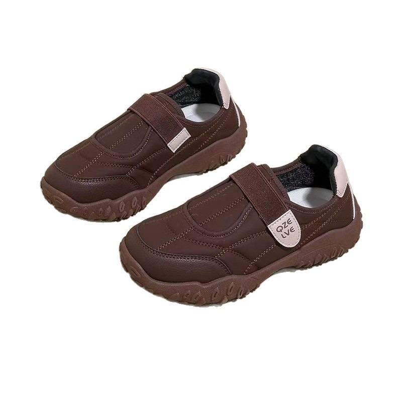 Versatile Casual Sports Shoes New Autumn Breathable Campus Style Velcro Flat Bottom Student Girl