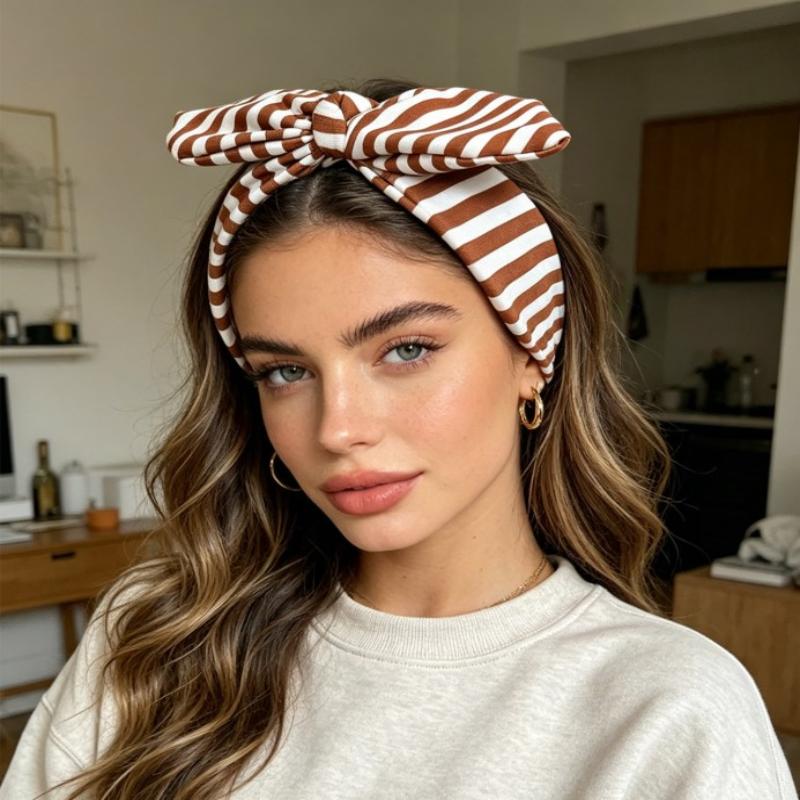 Non Slip Ocean Fish Print Headband with Cute Bow Perfect for Wide Hair Hoop Lovers
