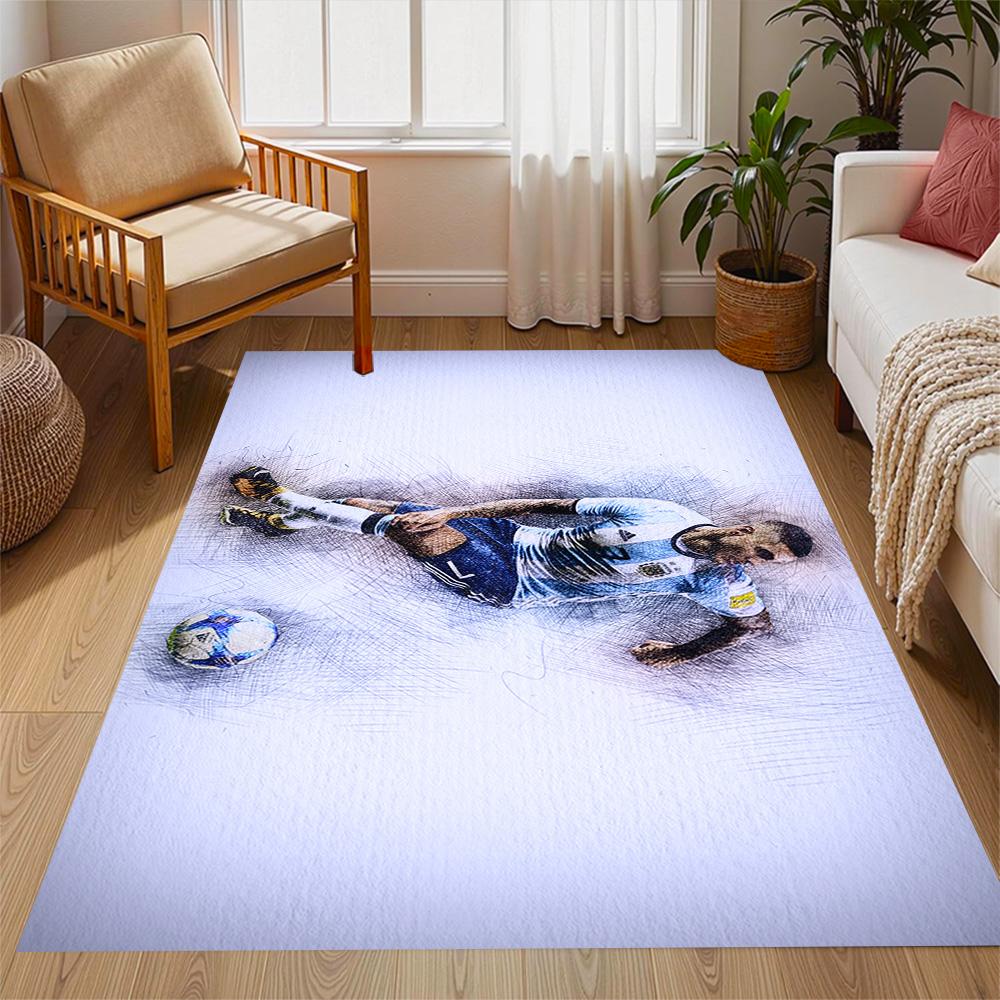 Inter Milan Player Action Area Rug Perfect for Hallway Playrooms Game Room Kitchen Antislip Carpet Office home decor Wedding Party Gift