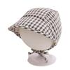 Newborn Plaid Wide-Brimmed Sun Hats: Spring, Summer, Autumn Ear-Protective, Windproof Baby Hats for Boys & Girls.