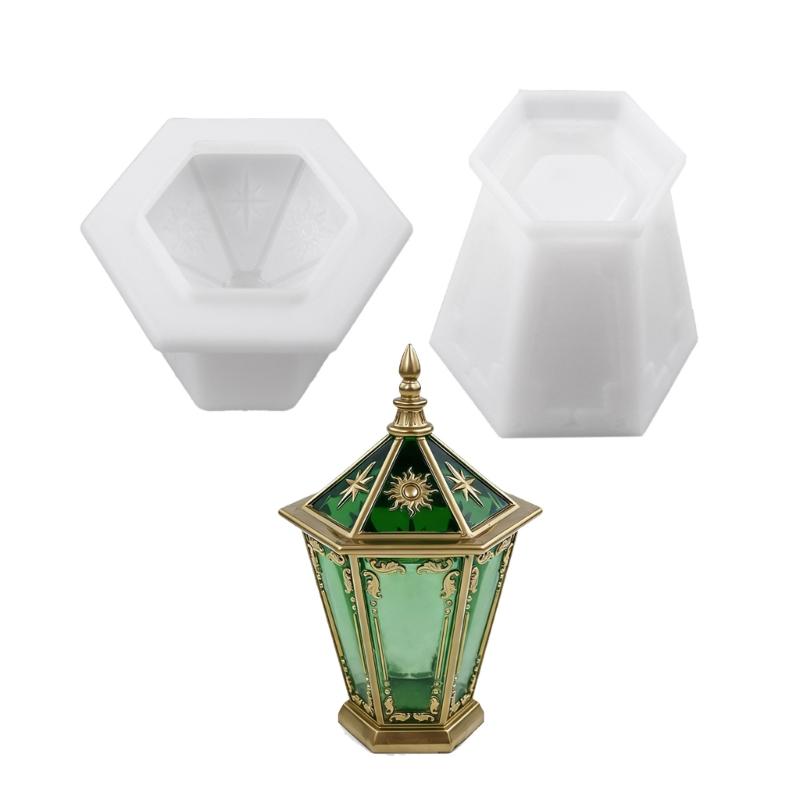 

Hexagonal Silicone Mold Hand-Making Crystal Resin Storage Box Molds with Lid Mold Suitable for Jewelry and Small Items 1