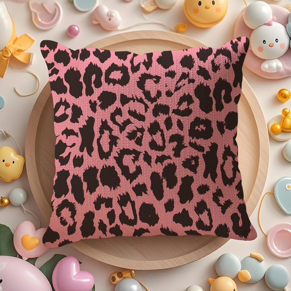 Classic Leopard Print Pattern Pillow Case Sofa Living Room Bedroom Headboard Backrest Cushion Square Cushion