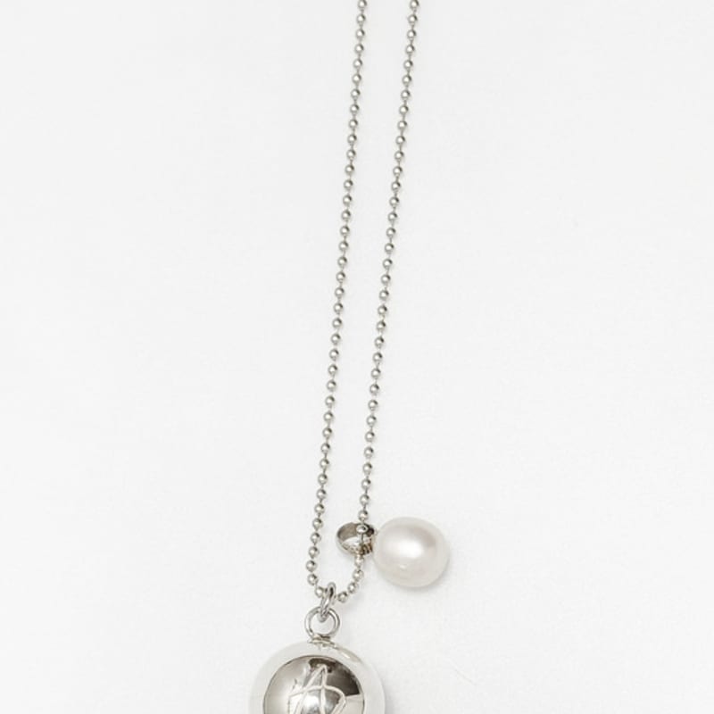 August Harmony 925silver A-Ball chain Necklace / 2color