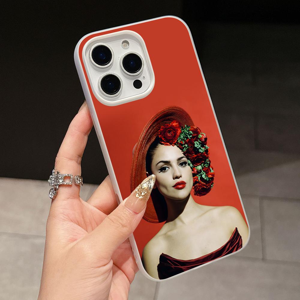 

Fashion Eiza Gonzalez Jelly Double layer White Mobile Phone Case for iPhone 17 16 15 14 13 12 11 Air Pro Max Plus Protective iPhone 14 Pro