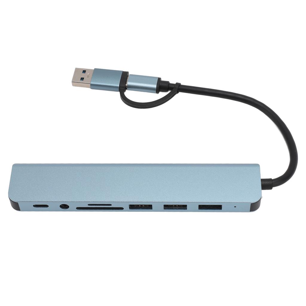 8 In 1 USB C Hub Multi Port Adapter USB 3.0 USB 2.0 USB Type C Fast Data Transfer USB C Hub with Card Slot for Phone