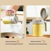 2-in-1 Glass Seasoning Jar with Spoon Separator Household Kitchen Moisture-Proof Spice Bottle Salt Container for Pantry Organiza