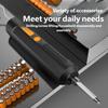 Electric Screwdriver Kit Featuring Various Screwdriver Bits Crosses Flat Head Type Ergonomic Handle Comfort Grip High Capacity Battery