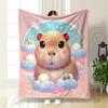Cute Hamster In Dreamy Clouds Print Blanket Soft and Cozy Perfect for the Living Room Bed Sofa or a Nap,gift