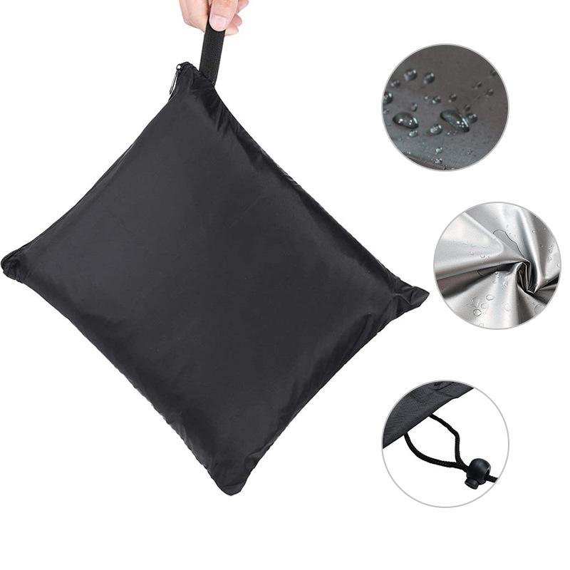 Outdoor BBQ Barbecue Grill Cover Waterproof Dustproof Sun Protection Black Fit for Weber Q1000 Q2000
