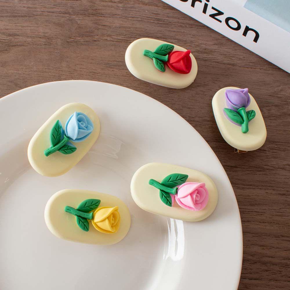 

Girl Hair Clip Rose Tulip Hairpin Korean Style Barrette Cute Side Clip Women Hair Accessories