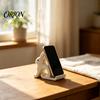 Universal Smartphone Holder Cute Rabbit Phone Holder, 3D Printed Cell Stand, Bunny Creative Plastic Dock Shape Mobile Hands-Free Desktop Mount