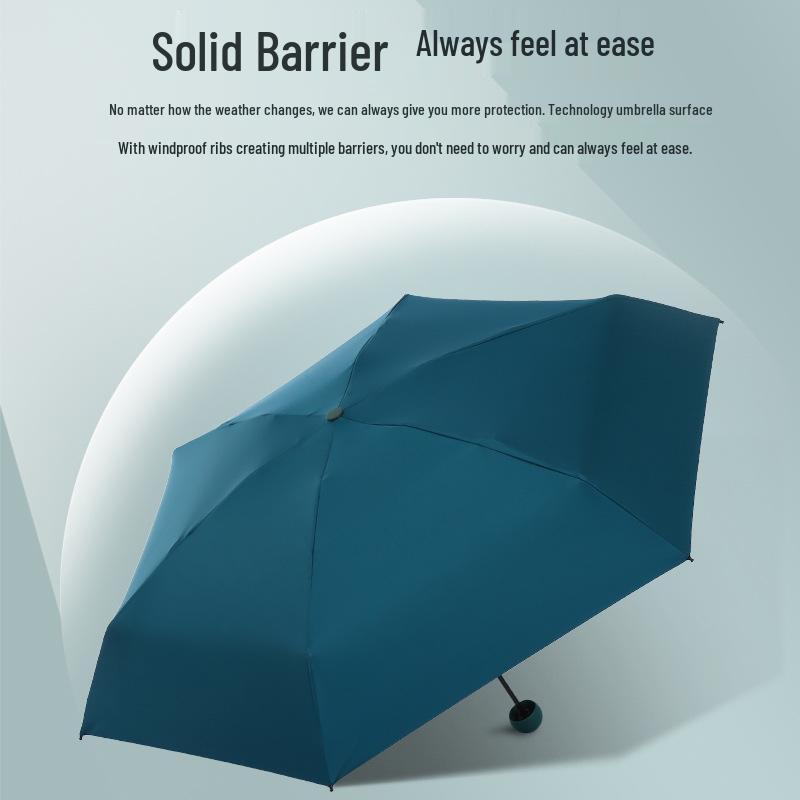 50% Off Mini Portable Capsule Umbrella - Ladies' Gift, Custom Print, Black Glue Sunshade Parasol