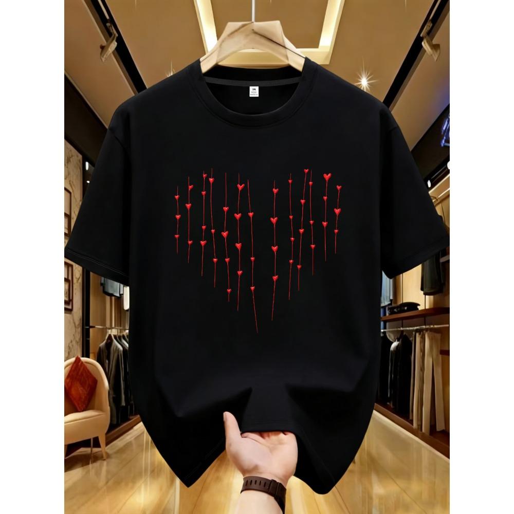 Love printing plus size women s round neck T-shirt summer casual street fashion women s Joker short sleeve T-shirt M