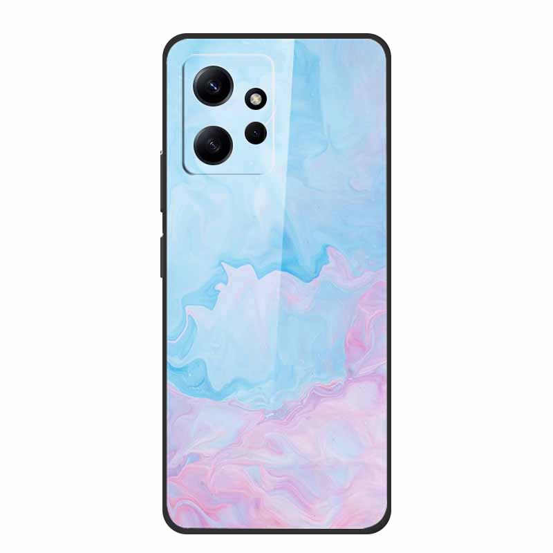 Marble For Redmi Note 12 4G Glass Case Tempered Back Cover Hard Cases For Xiaomi Redmi Note12 4G Protective Shell Colorful Capa