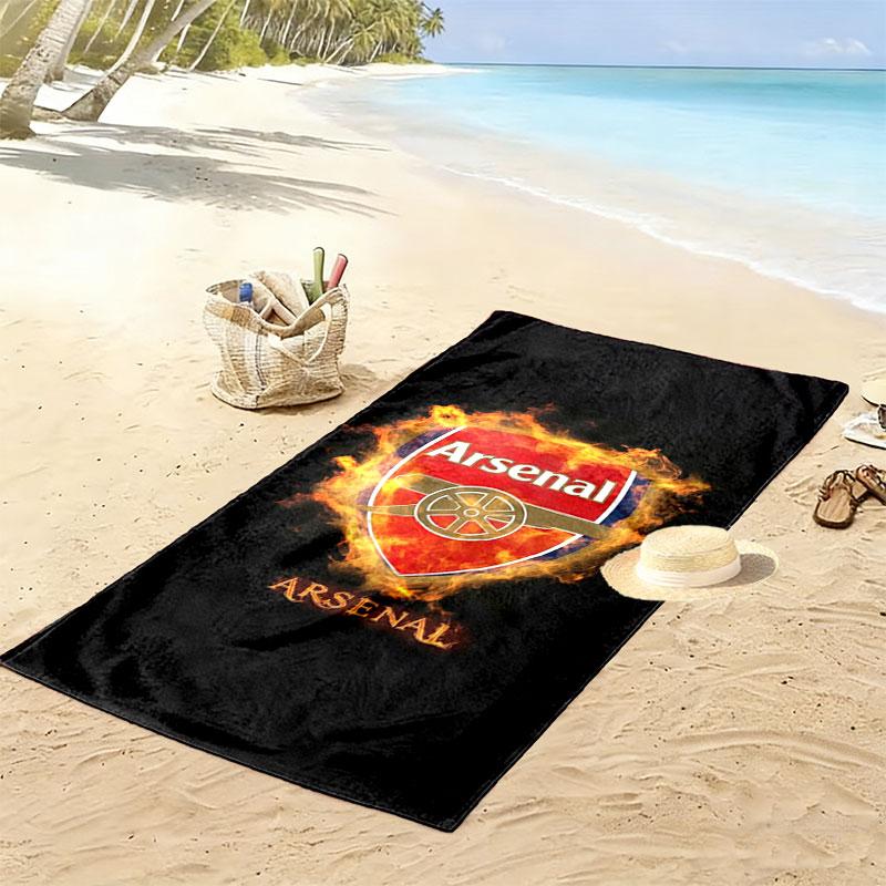 Arsenal F Print Beach Towel, Large Soft Quick Dry Towel for Beach Camping Swimming