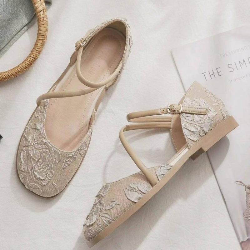 Fashion Vintage Literary Mary Jane Single Shoe Women 2025 New Spring with Skirt New Chinese Women Gentle Shoes Sandals Women