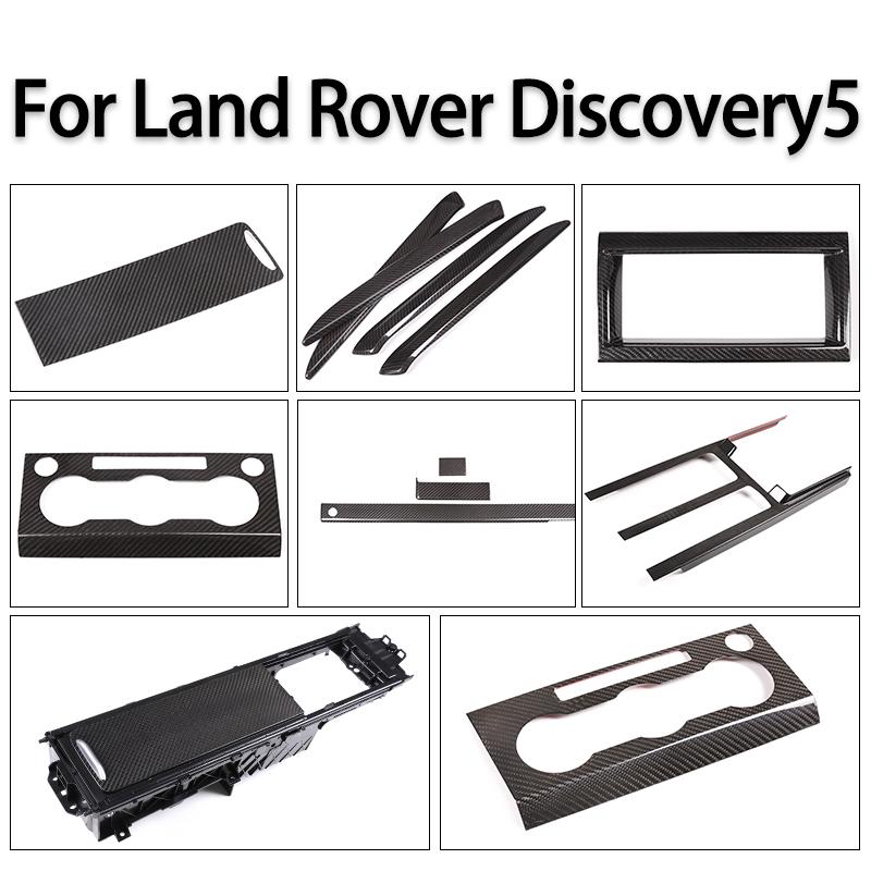 For Land Rover Discovery 5 LR5 2017-2021 Real Carbon Fiber Interior Modification Car Decoration Panel Stickers Car Accessories