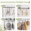 Amazer Black Shower Curtain Hooks, 12PCS Minimalist Simple Double Shower Curtain Rings, Rust-Resistant Metal Shower Hooks Shower Curtain Hangers,