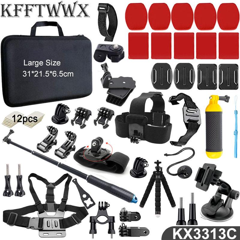 KFFTWWX Sada příslušenství pro Gopro Hero 13 12 11 10 9 Black 8 7 6 Držák na stativ pro SJCAM SJ4000 Yi DBPOWER AKASO EKEN Osmo Action 2