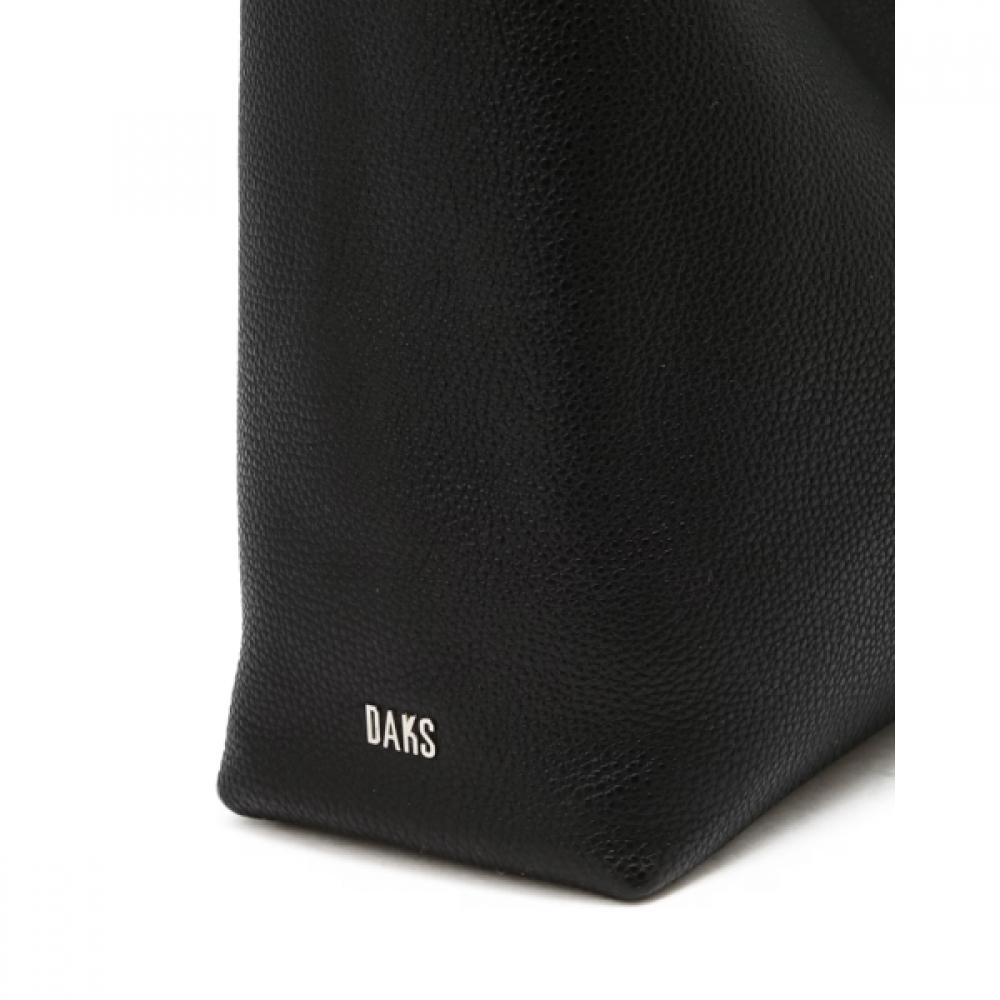 Daks Black Genuine Leather Soft Hobo Shoulder Bag Dcba6f100bk