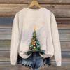 Women's Casual Christmas Print Long Sleeve Neck Sweatshirt