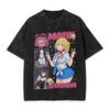 My Dress-Up Darling Marin Kitagawa Shizuku Kuroe Graphic T-shirt Vintage Washed Anime Merch Harajuku Unisex Oversized Sleeve Tee
