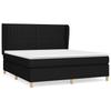 Vidaxl Continental Bed with Mattress, Black, Fabric 180X200 Cm