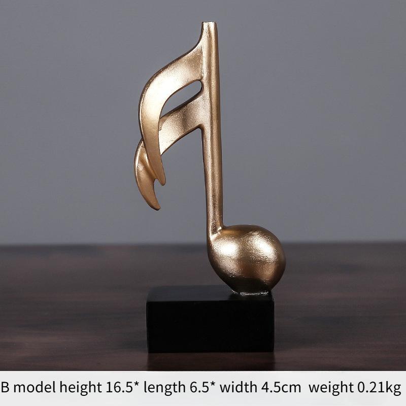Musical Note Model Living Room Decoration Home Decor Desktop Decoration Resin Crafts Art Sculptures Festival Gift
