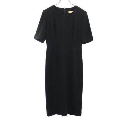 Made In Japan Short Sleeve One Piece 9AR Black Formal Back Zip Women Used