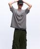 Aleseuseussi Rivet Pocket Washing T-Shirt - Gray