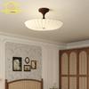 Vintage Walnut Shell Acrylic Iron Art Decorative Ceiling Lights LED Warm Romantic Round Ceiling Lamp Bedroom Bedroom Study Cafe