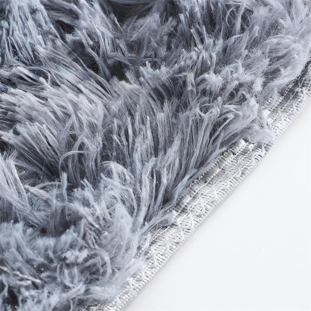 Gray Area Rug 120x180cm Soft Floor Carpet