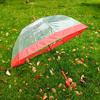 Manueller Klarer Regenschirm mit Langem Griff, Transparenter Regenschirm für Erwachsene, Haken Griff Design für Einfach