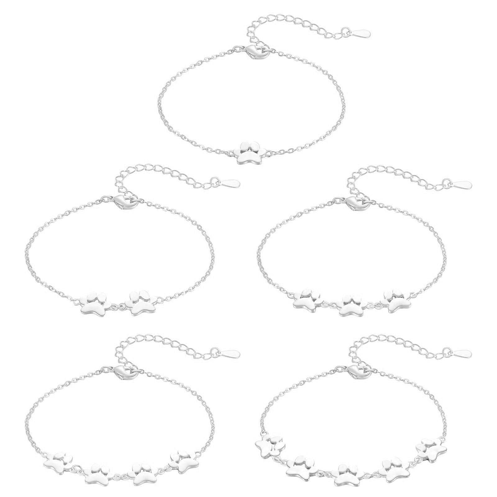 Gold Cat Claw Bracelet Adjustable Gold Chain Stainless Steel Cat Claw Pendant Gold Cat Claw Print Engraved Bracelet 1 cat paw print engraved bracelet