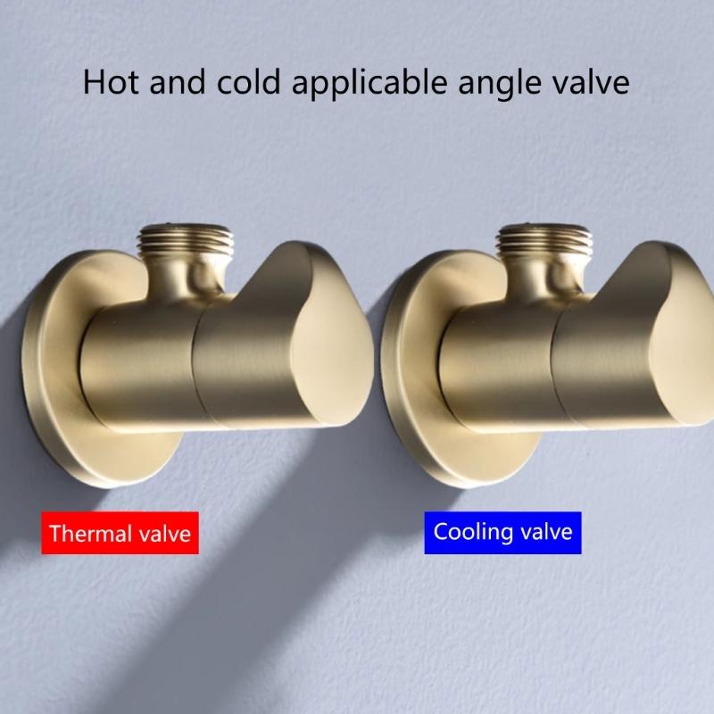 High Temperature Pressure Resistant Angle Valves Easy Installation Standard G1/2 Thread Leak Proof Valves for Plumbing