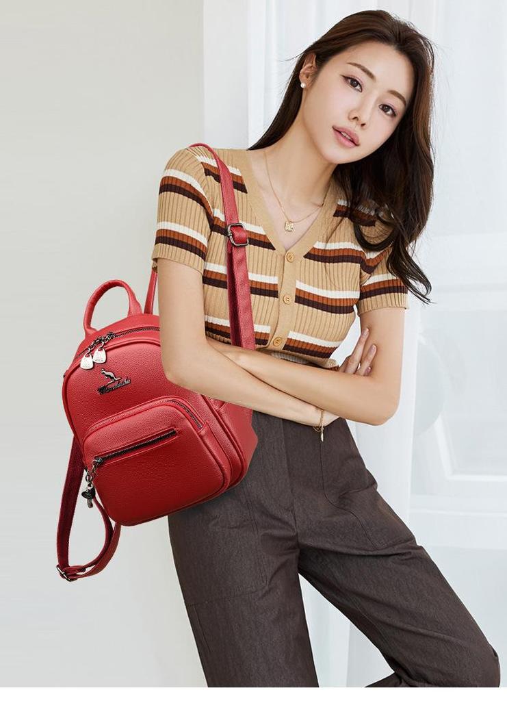 2025 Autumn/Winter Women's Multi-Compartment Large Capacity Backpack - European & American Style Shoulder Travel Bag