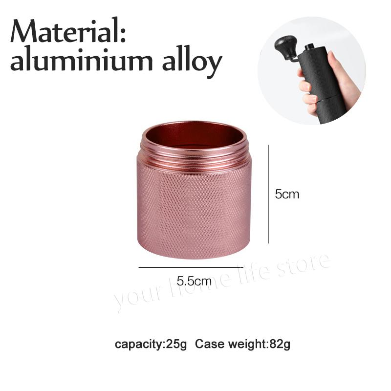 Powder case for Manual Coffee Grinder,aluminium alloy,Upgraded CNC Grinding Core Bearing Coffee Bean Grinding case,Powder case