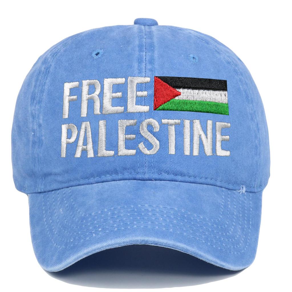 Free Palestine Vintage Embroidered Dad Hat