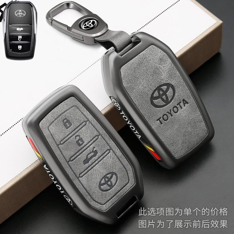 bzbn8 Car Key Case Cover Bag Shell For Toyota C-HR Prius RAV 4 Camry Corolla Land Cruiser 200 Prado Crown TLK 200 Yaris Cross Hilux