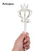Silver White Alloy Leaf Wands for Girl Princess Wands for Kids Angel Wand for Party Cosplay Costume Wedding Birthday Party 49cm