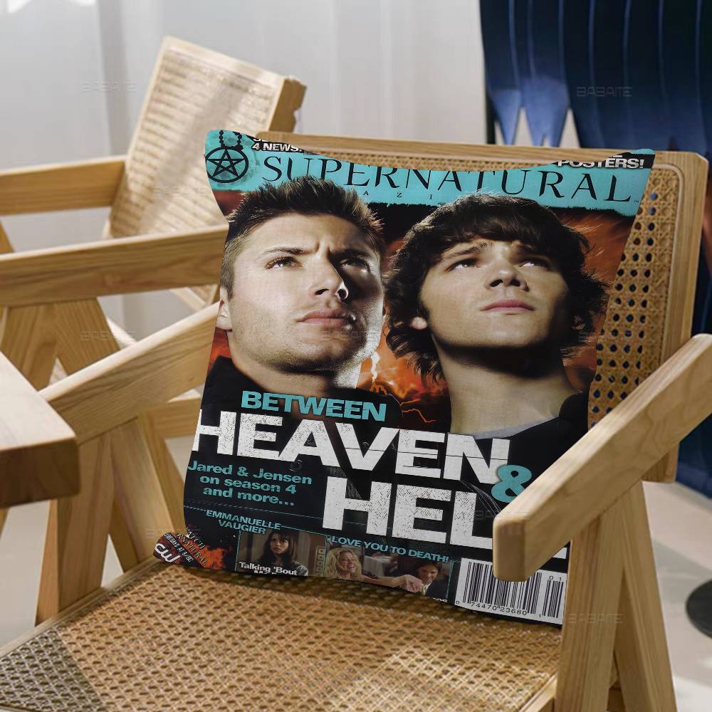 S-Supernatural Tv Play Pillow Gift Home Office Decoration Bedroom Sofa Car Cushion Cover Case 45X45
