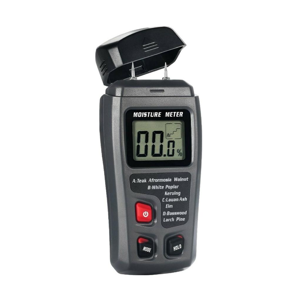 LCD Moisture Tester Digital Wood Moisture Meter Handheld Humidity Tester Damp Moisture Detector