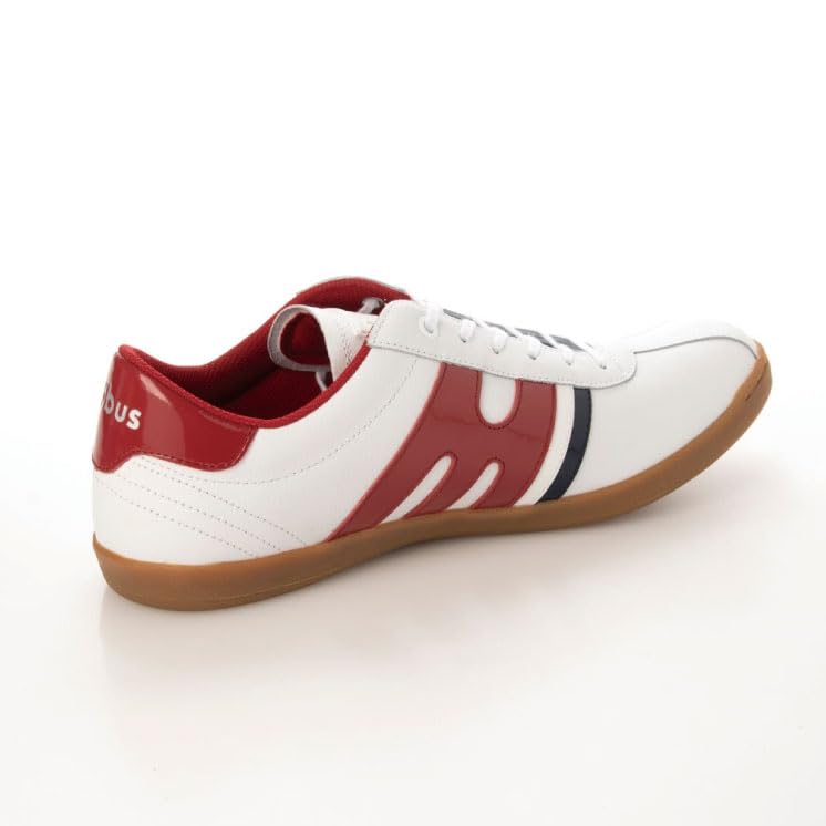 Mobus Leather Genuine Walking Current NEW MUNDEN Japanese Shoe Men's Sneakers, Leather, Sports, Casual, Shoes, Model, (White/Dark Red, Size, Adult,