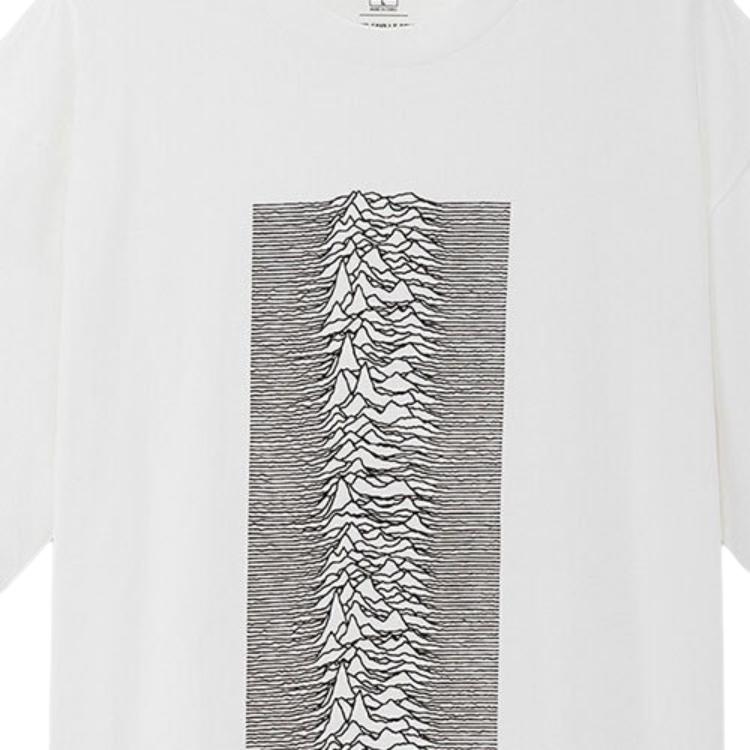 UNIQLO Peter Saville Printed Crew Neck Short Sleeve T-Shirt Unisex Tops White 424607-00
