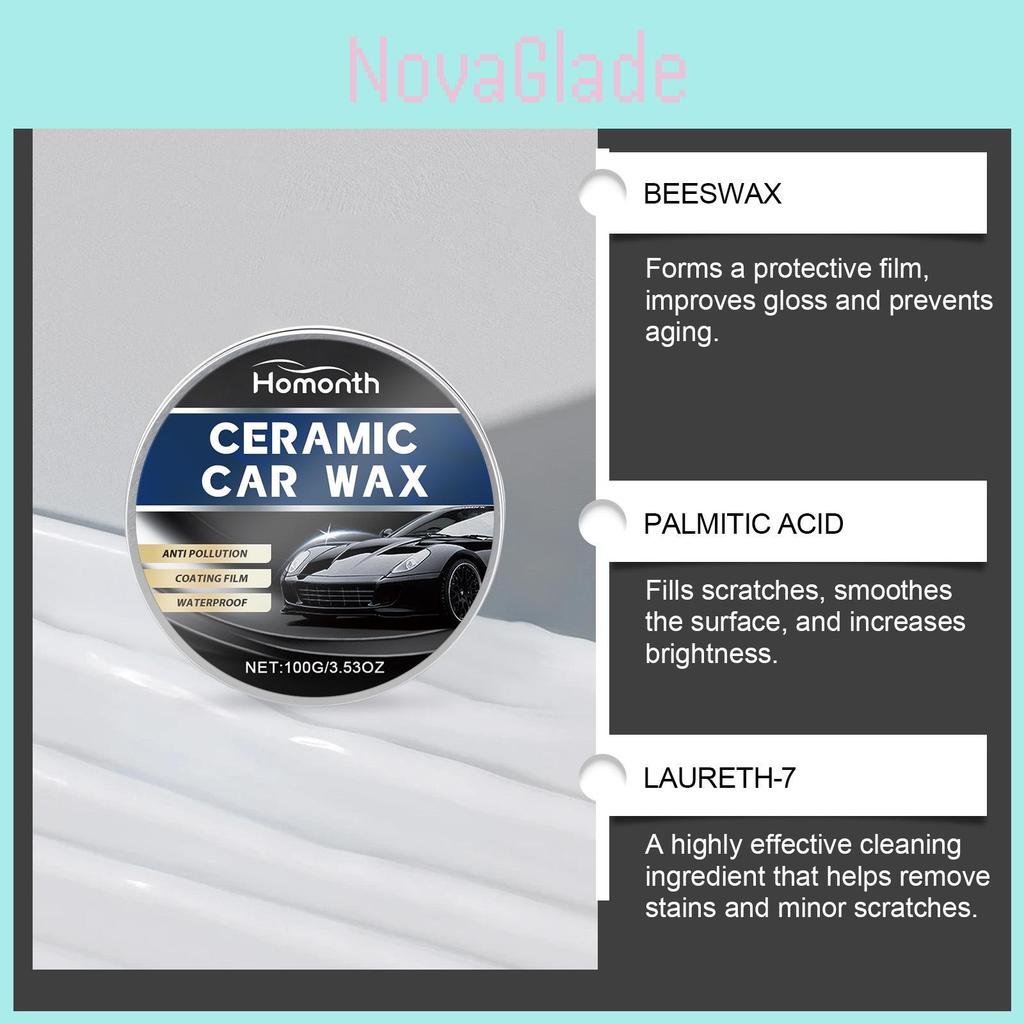 Homonth Car Scratch Repair Coating Paste With Polishing Properties For Glossy Finish