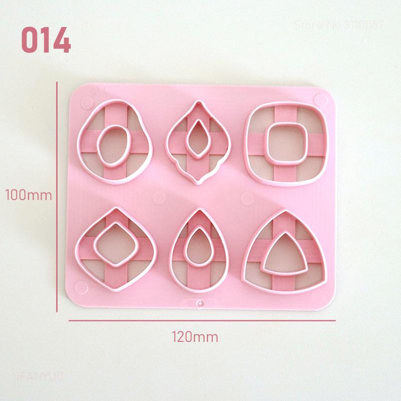 Various Shaped Clay Cutter Molds Geometry Palm Leaf Christmas Tree Polymer Clay Earrings Making Mold for Cookie Pendant Jewelry