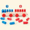 Children's Wooden Ten Grid Array Digital Train Building Block Drag Small Train Color Math Enlightenment Cognitive Educational Toys