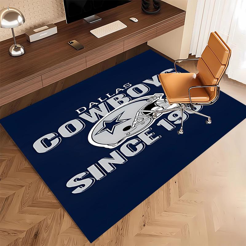1pc Dallas Cowboys Print Area Rug - Soft, Washable Non-Slip Indoor Mat, Living Room, Home Office Decorative Rug,Office Decorative