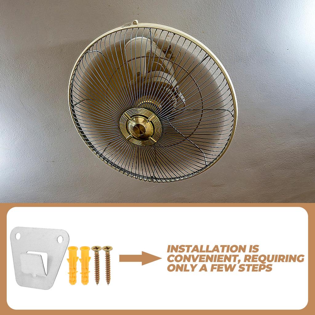 1Set Wall Mount Fan Bracket Steel Flat Bracket Sturdy Holder for Universal Electric Fan Mounting Replacement Accessory