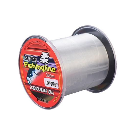300M rybářský vlasec Fluorocarbonový povlak Heavy Duty Odolný proti oděru Měkký Průhledný Neviditelný Nylon Rybaření